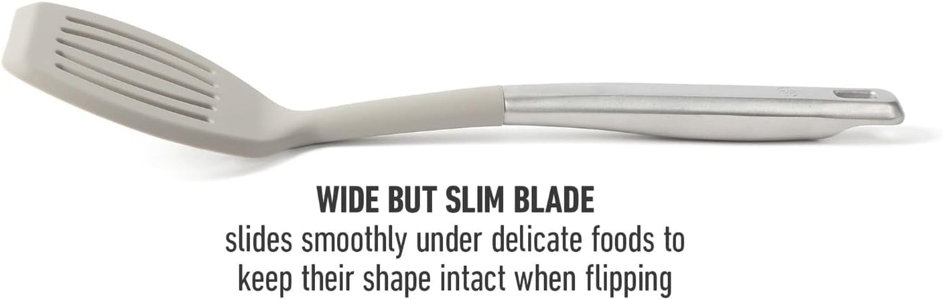 calphalon-prime-slotted-turner-kitchen-flipping-spatula-slotted-spatula-with-silicone-head-and-stainless-steel-handle-heat-resistant-nonstick-cookware-for-flipping-and-draining-taupe