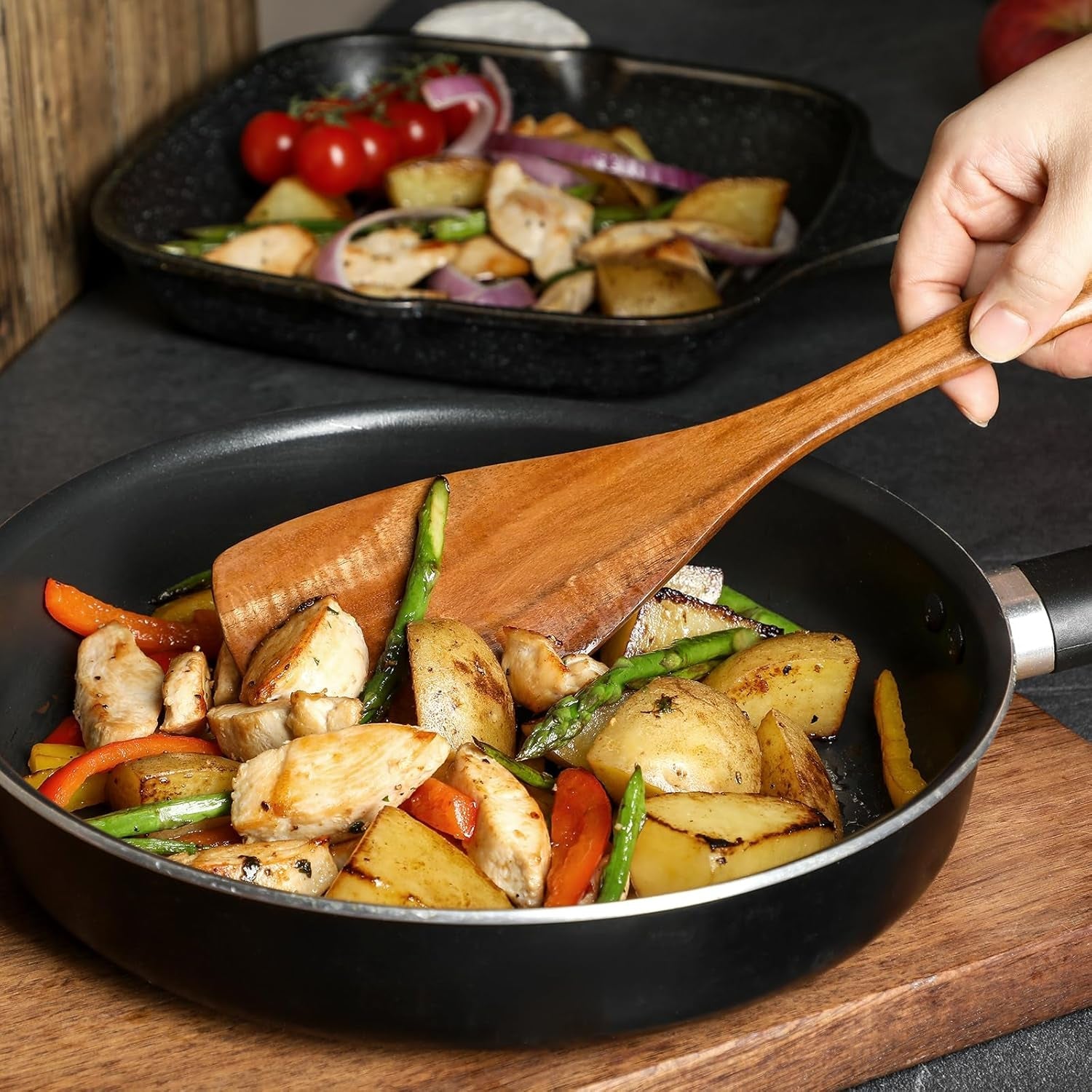 wooden-spoons-for-cooking-12-pcs-teak-wood-kitchen-utensils-set-with-spoon-rest-nonstick-heat-resistant-wooden-cooking-utensils-natural-healthy-spatula-set-for-pots-and-pans