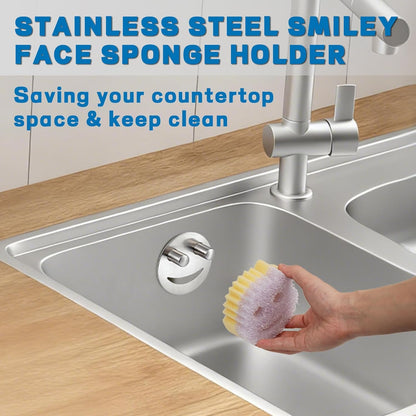 Stainless Steel Sponge Holder for Scrub Daddy Mommy Sponge, Bathroom Kitchen Sink Caddy Organizer Storage with Suction Cup, Dishwasher Safe, Keep Sponge Dry, Silver, 1-Pack6