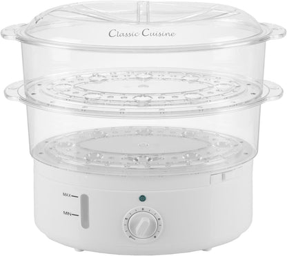 2-Tier Vegetable Steamer and Rice Cooker, 120V 60Hz 800W | 6.3 Quart Electric Steamer for Cooking Healthy Fish, Eggs, Vegetables, Rice, and Baby Food8