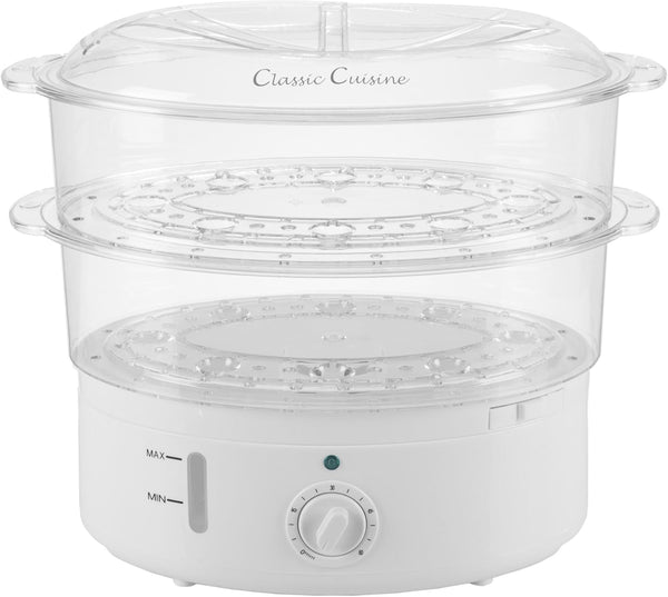 2-Tier Vegetable Steamer and Rice Cooker, 120V 60Hz 800W | 6.3 Quart Electric Steamer for Cooking Healthy Fish, Eggs, Vegetables, Rice, and Baby Food8