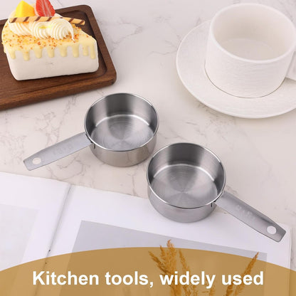 2Pcs 1/2 Measuring Cup Scoops, 125Ml Stainless Steel Half Cup Scoop3