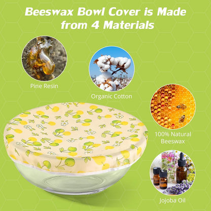 Beeswax Bowl Covers for Bread Proofing 2Pcs Shower Caps for Sourdough Bread5