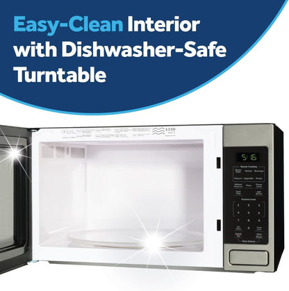 GE Countertop Microwave Oven, 1150 Watt, 1.6 Cu. Ft., Stainless Steel | 8 Convenience Cook Settings, One-Touch Controls, Child Lock Technology, Glass Turntable, for Kitchen, Dorm, Office, Apartment7