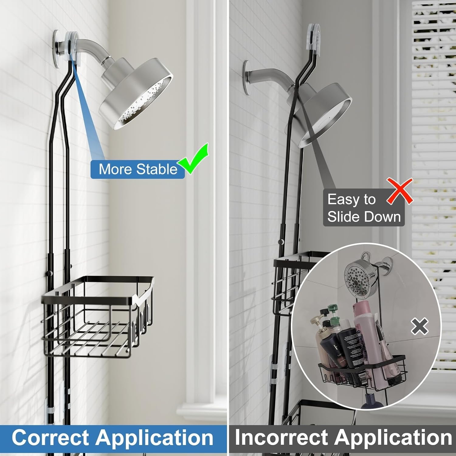 upgraded-extended-length-shower-organizer-with-hooks-rustproof-shampoo-soap-holder-large-hanging-bathroom-caddy