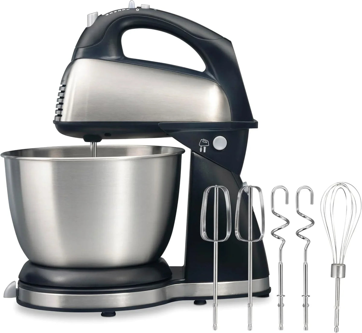 classic-stand-and-hand-mixer-4-quarts-6-speeds-with-quickburst-bowl-rest-290-watts-peak-power-black-and-stainless-2-in-1-versatility-quickburst-for-added-power-290-watts-peak-power-built-in-bowl-rest-black-and-stainless-steel