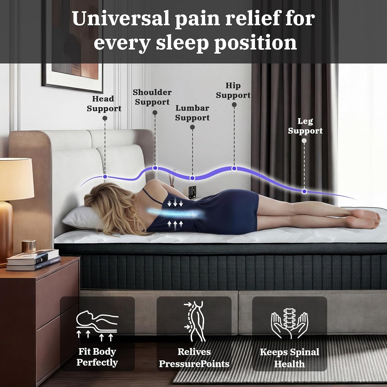 full-size-mattress-12-inch-firm-hybrid-memory-foam-mattress