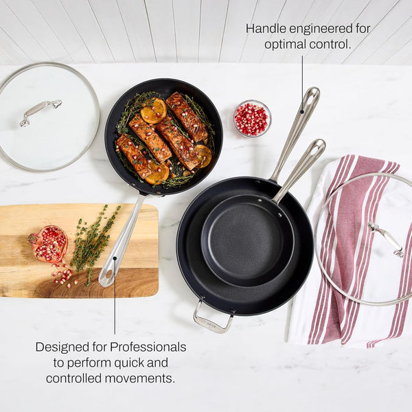 All-Clad HA1 Hard Anodized Nonstick (8-Piece) Pots and Pans Set Non Stick Cookware Sets, Oven Broiler Safe 500F, Black10