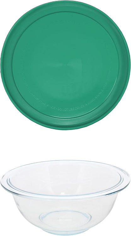322 1-Quart Glass Mixing Bowl with 322-PC Green Lid - Made in USA3