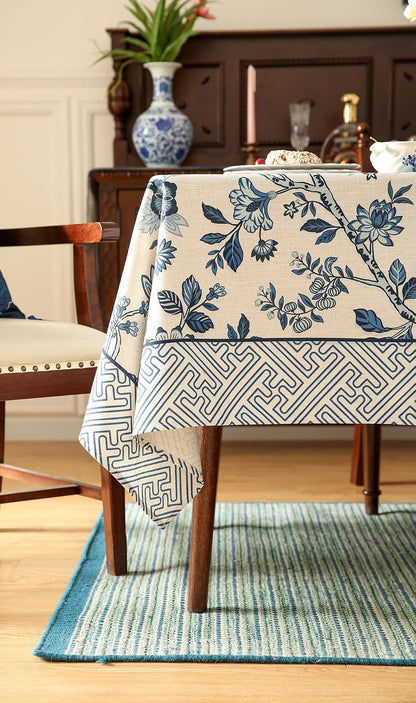 Designer Linen Square Tablecloth,67"X67"-Suqing A8