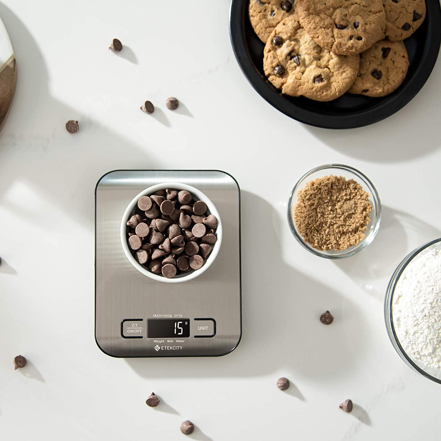 food-kitchen-scale-digital-grams-and-ounces-11lb-tare-function-ideal-for-baking-weight-loss-keto-meal-prep-packages-liquids-and-jewelry-304-stainless-steel