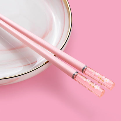 5 Pairs Pink Fiberglass Chopsticks, Non-Slip Reusable | Food-Safe, Heat-Resistant to 356°F, Dishwasher-Safe, Lightweight, Ergonomic Grip, Unique Family Set, Ideal for Sushi/Ramen8