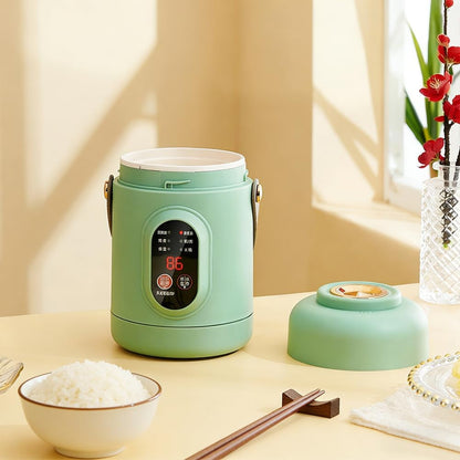 Rice Cooker Small, 500W Rice Maker, 12 Hours Timer Delay & Keep Warm Function, Mini Electric Pot, 800ML Mini Rice Cooker for Travel, Camping, Office (US Plug 110V), Green1