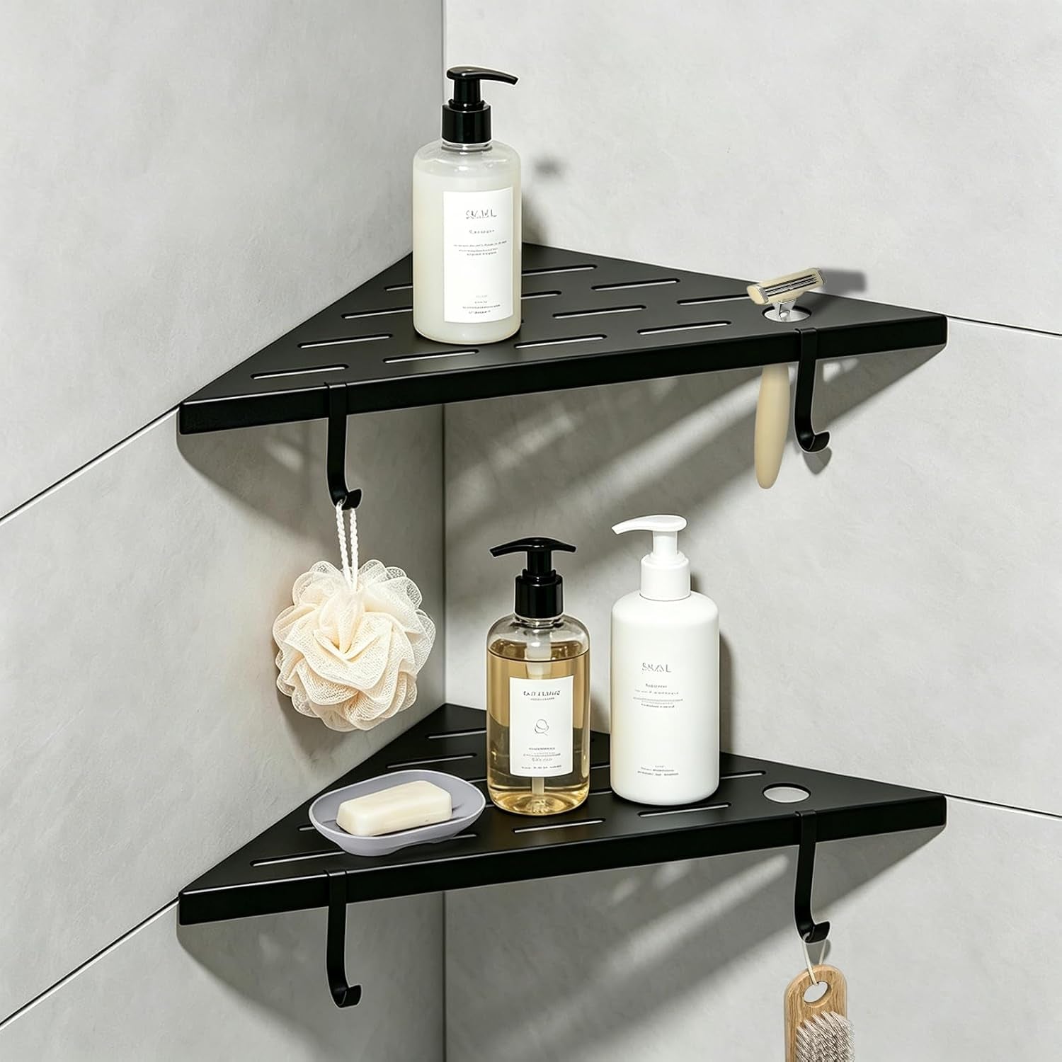 corner-shower-shelves-10-matte-black-304-stainless-steel-recessed-shelf-for-bathroom-with-silicone-soap-dish-and-razor-holder-grout-in-shelf-with-hooks-for-tiled-wall-2-pack-black
