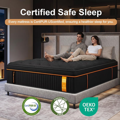 Full Size Hybrid Mattress 14 Inch Medium Firm Upgraded Edge Support7