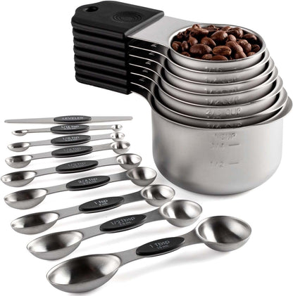 Magnetic Measuring Cups and Spoons Set Stainless Steel Measuring Cup&Spoon1