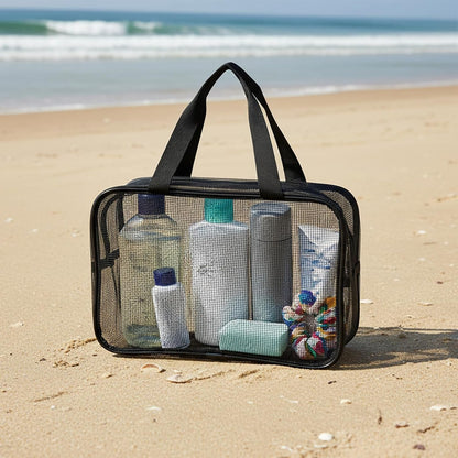 Mesh Shower Caddy Bag, Portable Toiletry Organizer with Zipper, Large Capacity Quick Dry Tote for Bathroom Gym Travel Camping Swimming6
