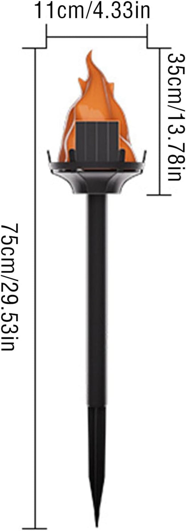 Solar Flame Torch Lights, Flickering LED Waterproof，4 Pack7