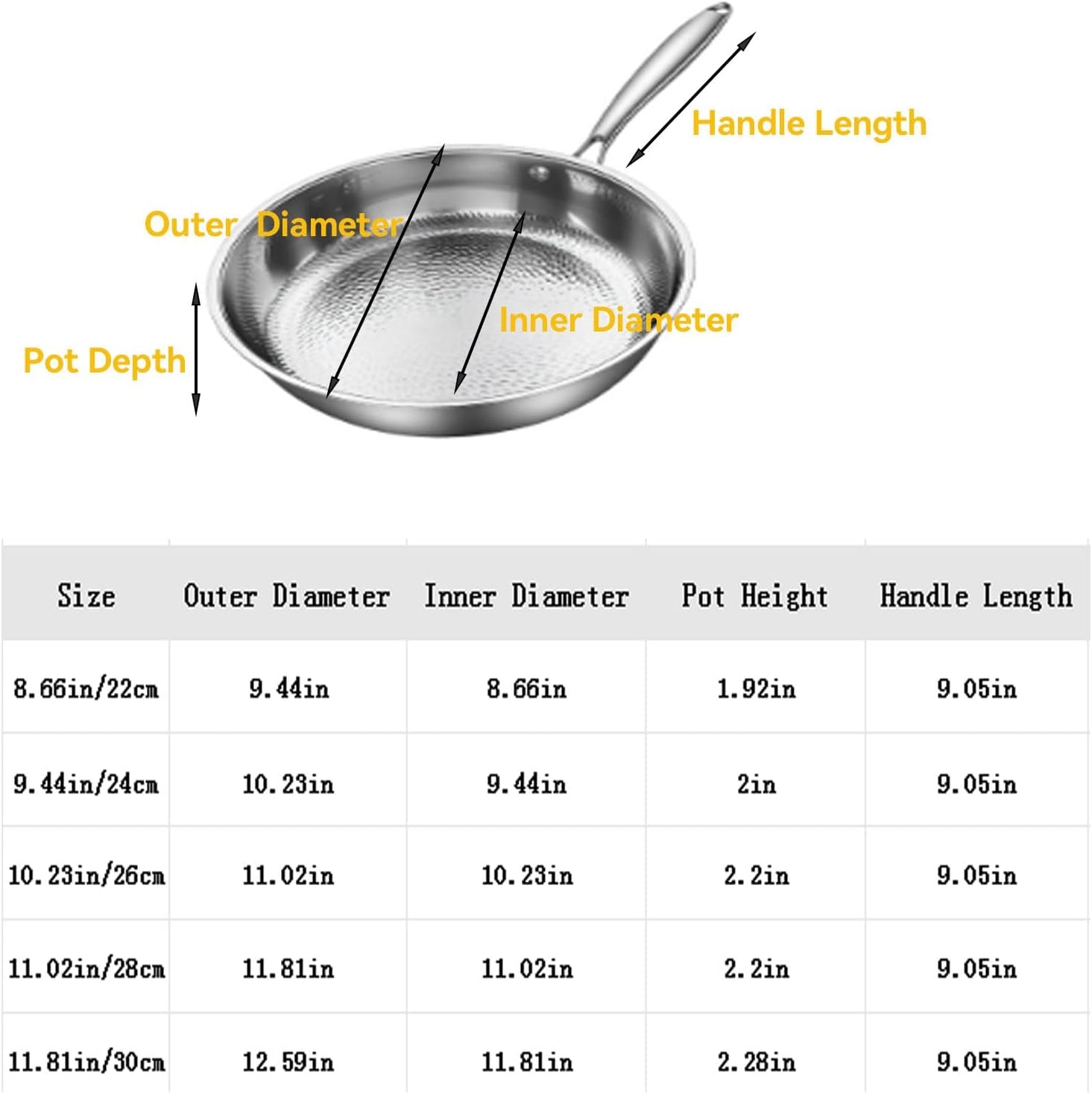 titanium-hammered-pan-durable-scratch-resistant-titanium-frying-pans-for-cooking-no-coating-nonstick-skillet-even-heating-for-cooking-nutritious-pan-for-cooking-no-lid-8-66in