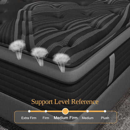 Queen Mattress, 14 Inch Hybrid Mattresses, Medium-Firm Feel with Pocket Springs & Cooling Gel Memory Foam, Certipur-Us Certified for Enhanced Support, Cooling & Motion Isolation9
