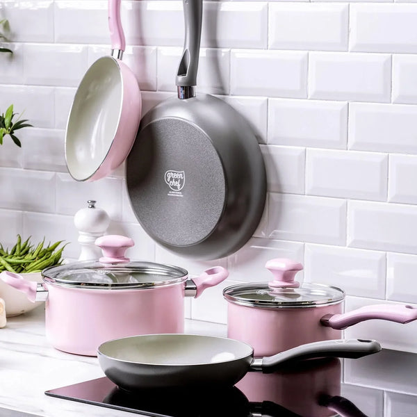 Green Chef Deep Wok Pan 11" IH Compatible Ceramic Finish Non-Stick Interior and Exterior Easy Clean Non-Toxic Material Earth Color Quartz Pink4