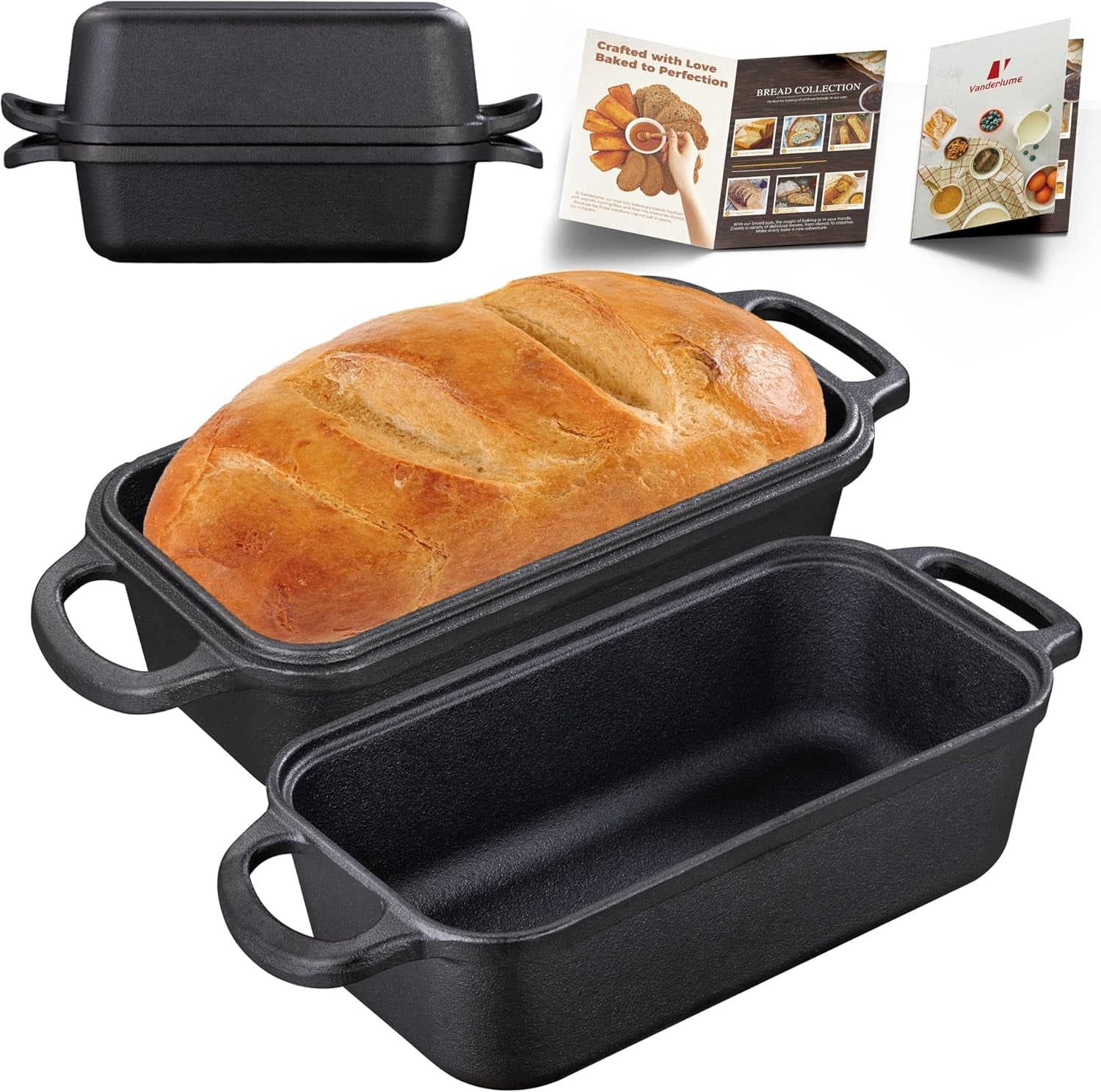 cast-iron-loaf-pan-with-lid-9x5-inch-sourdough-pan-2-in-1-loaf-pans-for-baking-bread-even-heat-distribution-for-sourdough-homemade-bread