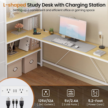 Loft Bed Twin Size with Storage Stairs,Desk and Charging Station,Metal Twin Loft Bed with LED Lights,8 Storage Drawers,3-Tier Shelves,Loft Beds for Kids,Teens,Adults with Safety Guardrail,White6