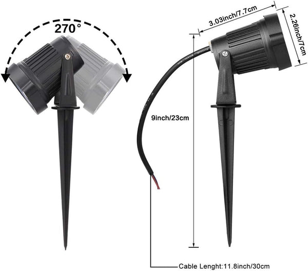 Low Voltage Landscape Lights Led Landscape Lighting 6W Outdoor Landscape Lights 12V 24V Waterproof Landscape Spotlights for Yard, Lawn, Garden(6 Pack Warm White)5