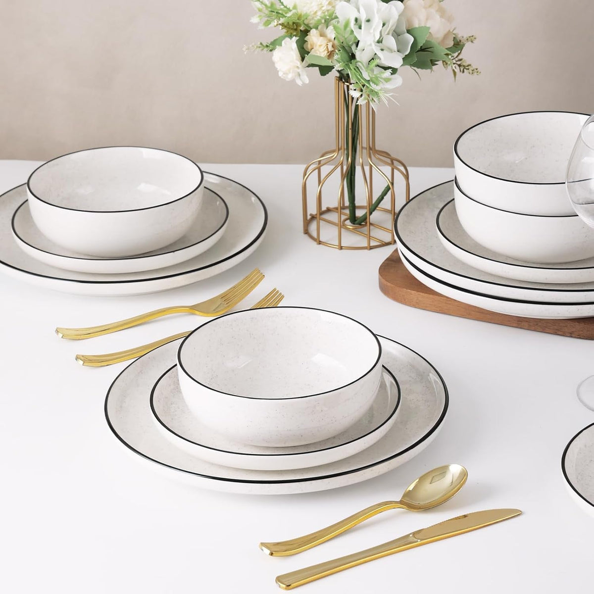 plates-and-bowls-sets-for-4-12-pieces-ceramic-dish-set-white-dinnerware-set-for-kitchen-modern-design-plate-sets-with-black-rim-microwave-and-dishwasher-safe