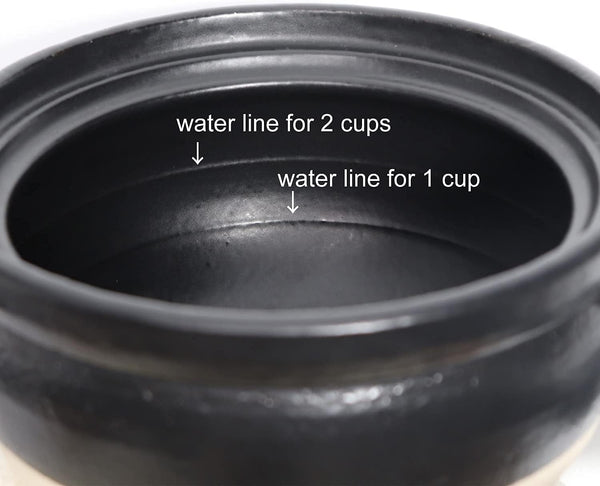 DONABE Clay Rice Cooker Pot Casserole Japanese Style Made in Japan for 1 to 2 Cups with Double Lids, Microwave Safe6