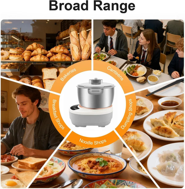 5L Dough Mixer Machine,Electric Dough Maker with Ferment Function,Microcomputer Timing,Touch Controls,Flour Kneading Machine for Pizza Bread,Bakeries,Home Kitchens (5L Silver)7