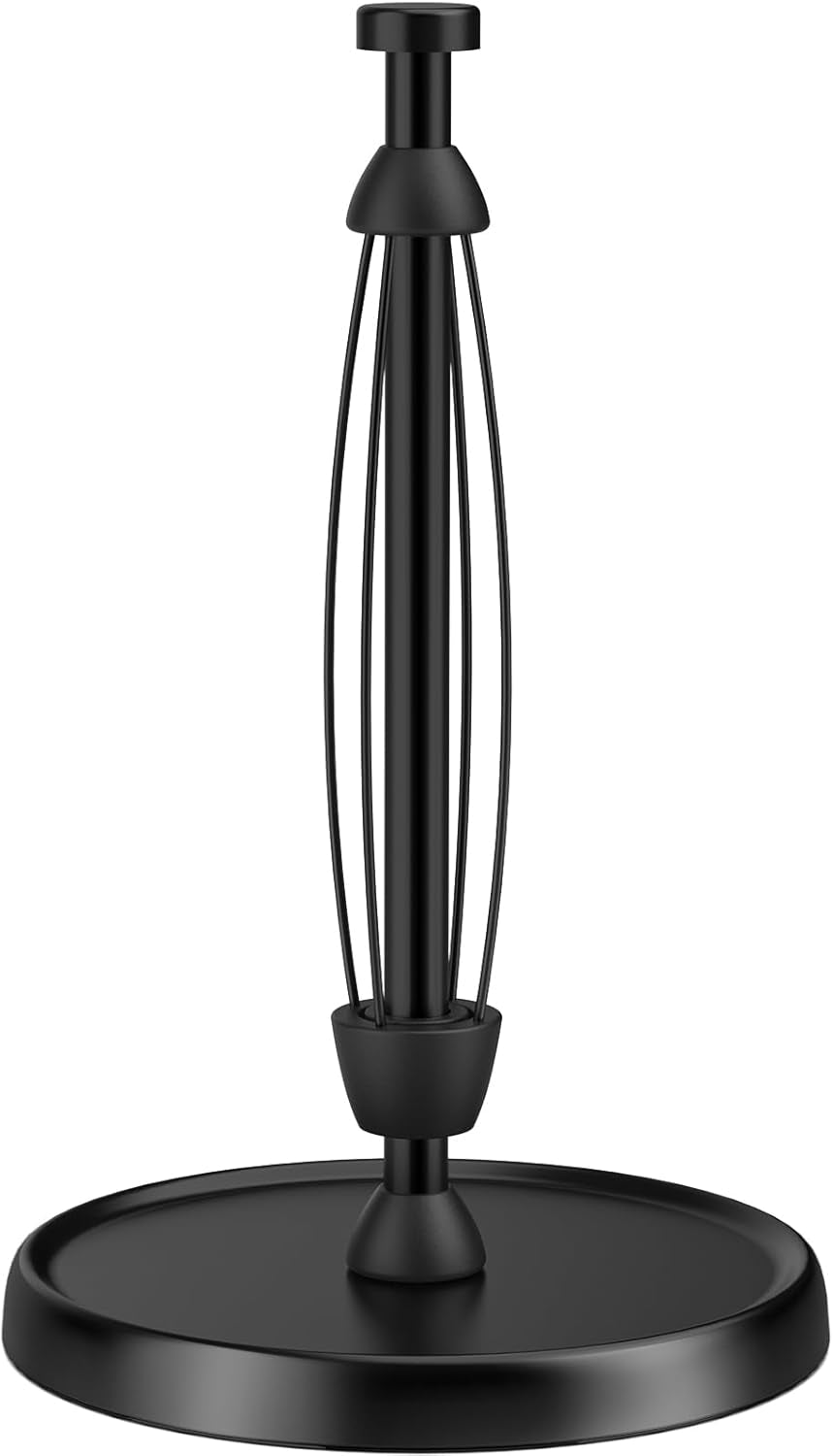 paper-towel-holder-countertop-one-handed-tear-stainless-steel-weighted-base-black-paper-towel-roll-holder-stand-with-ratchet-mechanism-for-kitchen-bathroom-farmhouse-essentials-decor-accessories