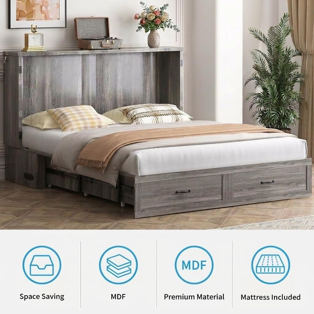 queen-size-murphy-bed-with-mattress-wood-frame-cabinet-beds-with-charging-station-storage-drawers-space-saving-hideaway-cabinet-bed-for-guest-room-home-office-apartment-grey