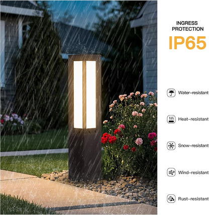 31.5" Solar Pathway Lights Outdoor, Dusk to Dawn Landscape Path Lights3