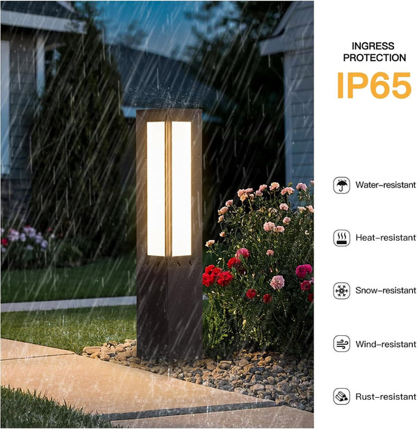 31.5" Solar Pathway Lights Outdoor, Dusk to Dawn Landscape Path Lights3