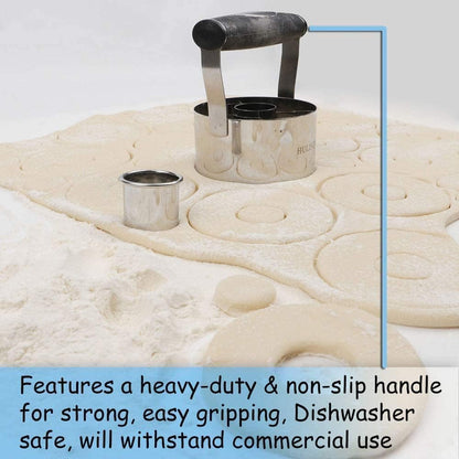 3.5 Inch Donut Cutter with Hole, Stainless Steel Doughnut Cutter | Ergonomic Rubber Handle, Dishwasher Safe, Baking Beginner Friendly, Gift-Ready Packaging7