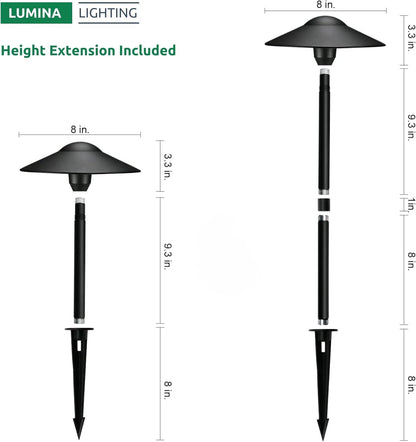 ® 4W Landscape Lighting 12V Landscape Lights Low Voltage Landscape Path Lights Warm White Waterproof Outdoor Replaceable G4 LED Bulb for Garden Pathway Lawn Yard (Black) (2-Pack)6