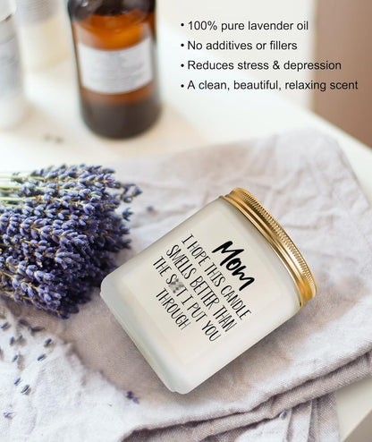Gifts for Mom from Daughter Son, Birthday Gifts for Mom, Lavender Candle4