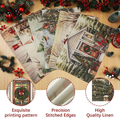 6 Pcs Christmas Placemats Nutcracker 12 X 18 Inch Washable3