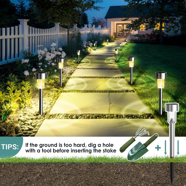 Outdoor Waterproof Solar Garden Lights, 12 Pack Warm White3