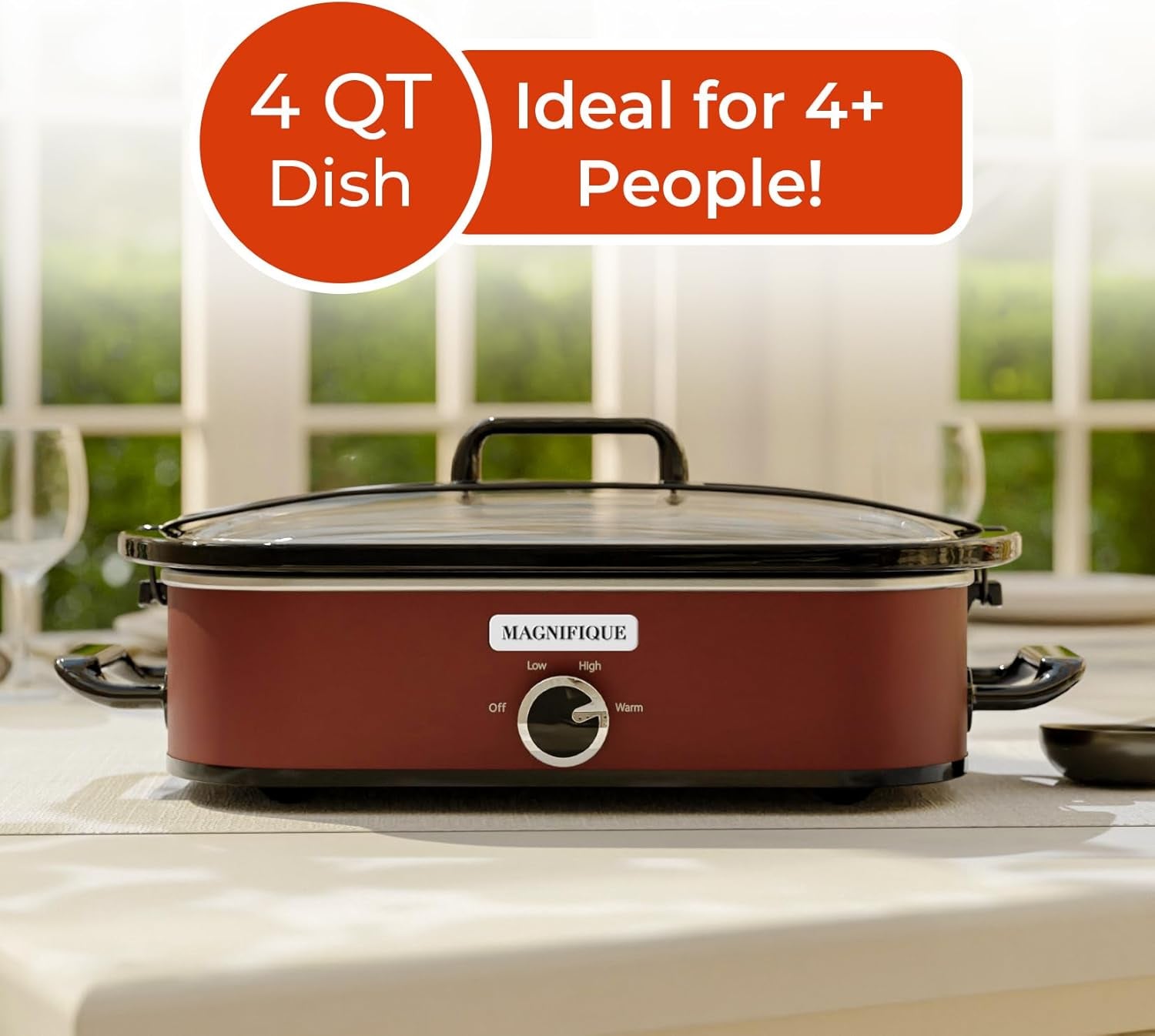 new-magnifique-4-quart-slow-cooker-with-casserole-manual-warm-setting-perfect-kitchen-small-appliance-for-family-dinners-dishwasher-safe-crock-red