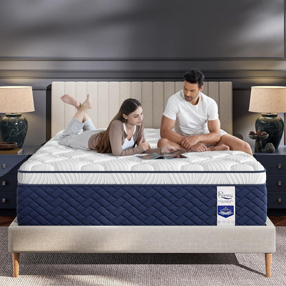 King Mattress 14 Inch Extra Firm - Hotel Collection Hybrid Mattress with 7-Zone Support for Spinal Alignment & Back Pain Relief, 366-Night Trial, Certipur-Us & Forever Warranty7