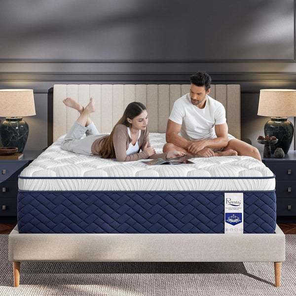 King Mattress 14 Inch Extra Firm - Hotel Collection Hybrid Mattress with 7-Zone Support for Spinal Alignment & Back Pain Relief, 366-Night Trial, Certipur-Us & Forever Warranty7
