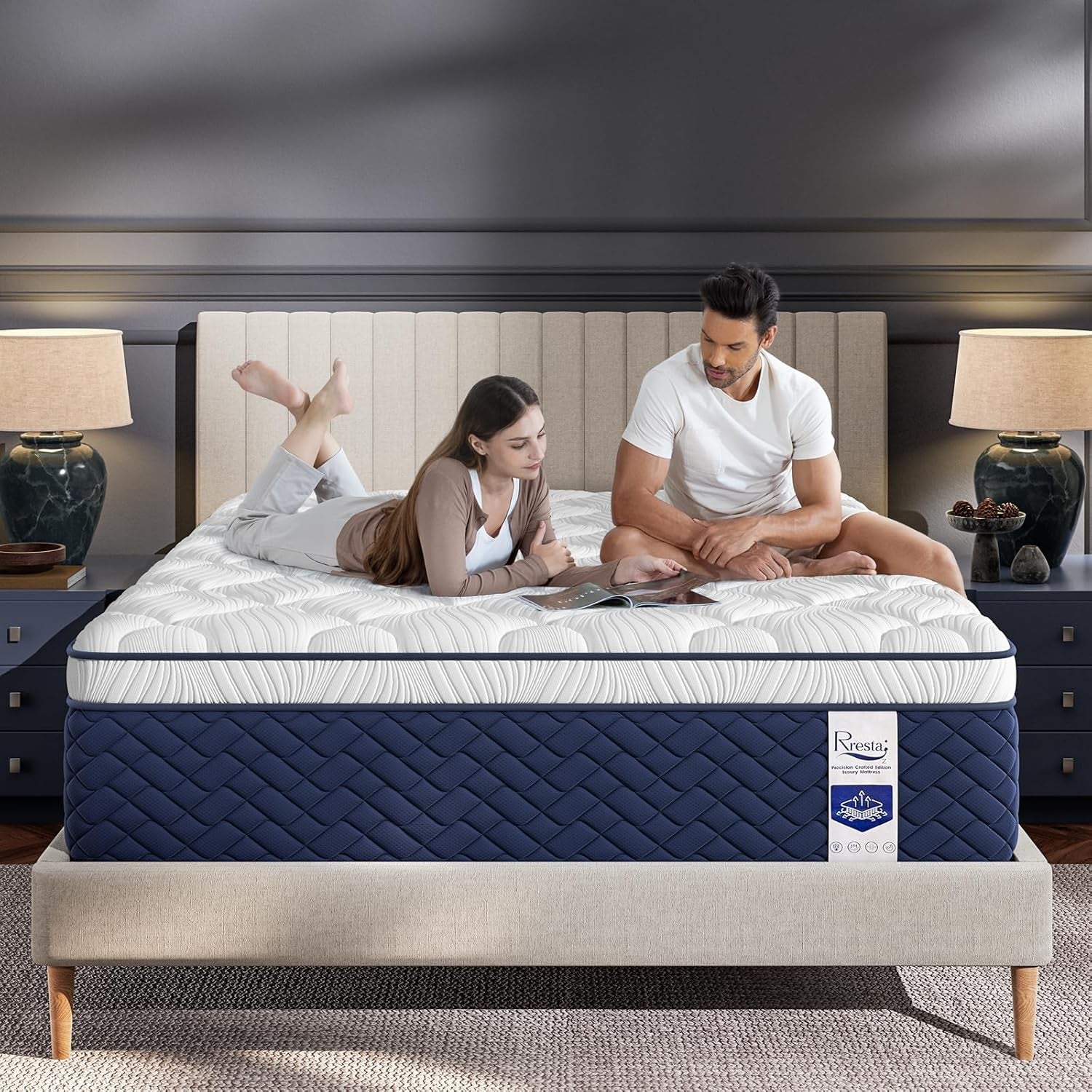 medium-firm-queen-mattress-14-inch-hotel-collection-hybrid-mattress-with-7-zone-support-for-spinal-alignment-extra-back-hip-support-fiberglass-free-certipur-us-certified-365-night-trial