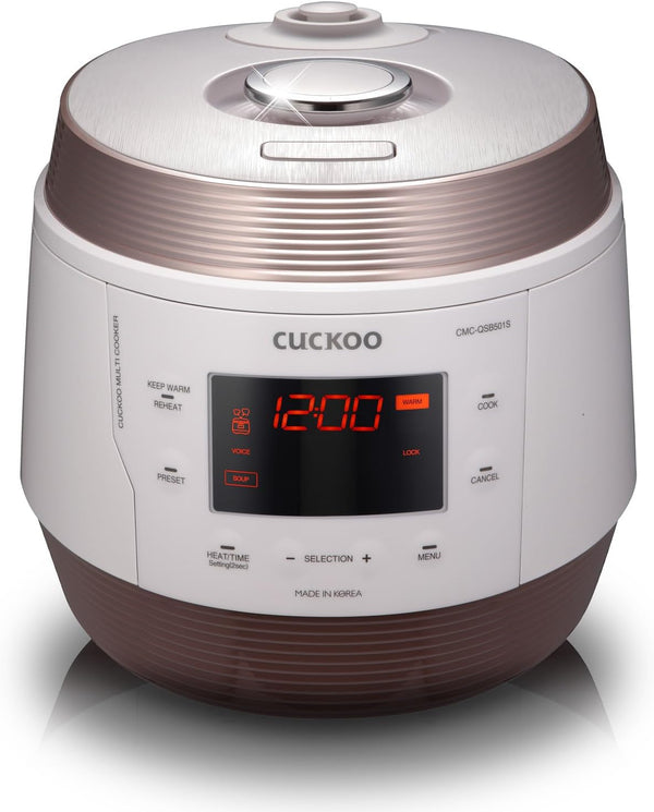 CUCKOO Electric Pressure Cooker 5QT, Versatile Slow Cooker with 10 Menu Options, High Pressure Food Steamer for Cooking, Instant Multicooker with Stainless Steel Non-Stick Inner Pot (CMC-QSB501S) | 10 Menu Options, Slow Cook and Steam, Nonstick Inner Pot, High Pressure Cooking, Versatile Food Steamer1