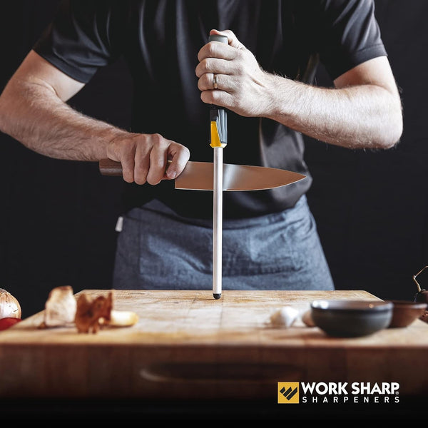 Kitchen Ceramic Honing Rod - Angle Guided - for Chef, Santoku, Paring, & Serrated Knives Black7