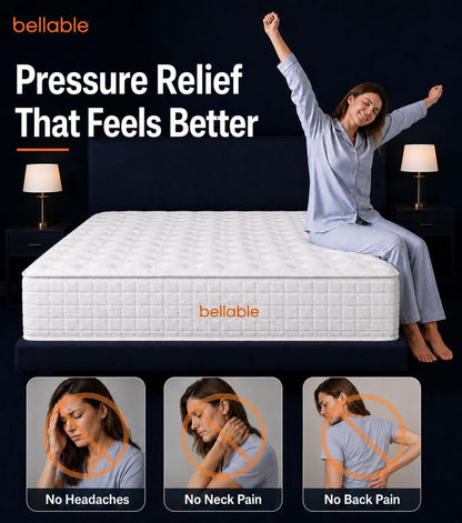 Full XL Mattress, 12 Inch Hybrid Full Mattress in a Box with Cooling Gel Memory Foam & Pocket Springs, Medium Firm for Pressure Relief, Motion Isolation, Back Neck Pain Relief, 54X80 Mattress2