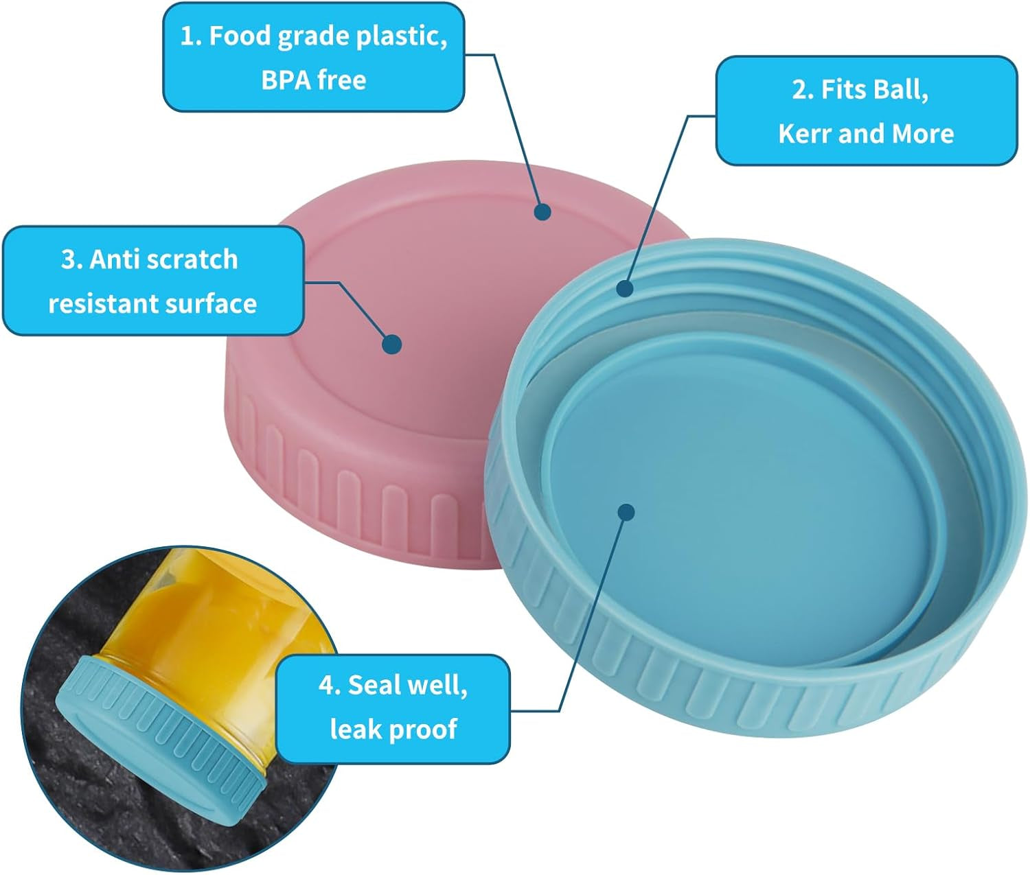8pcs-wide-mouth-leak-proof-mason-jar-lids-with-silicone-rings-reusable-food-grade-plastic-dishwasher-safe-airtight-seal-fits-ball-kerr-most-wide-mouth-canning-jars-dishwasher-safe