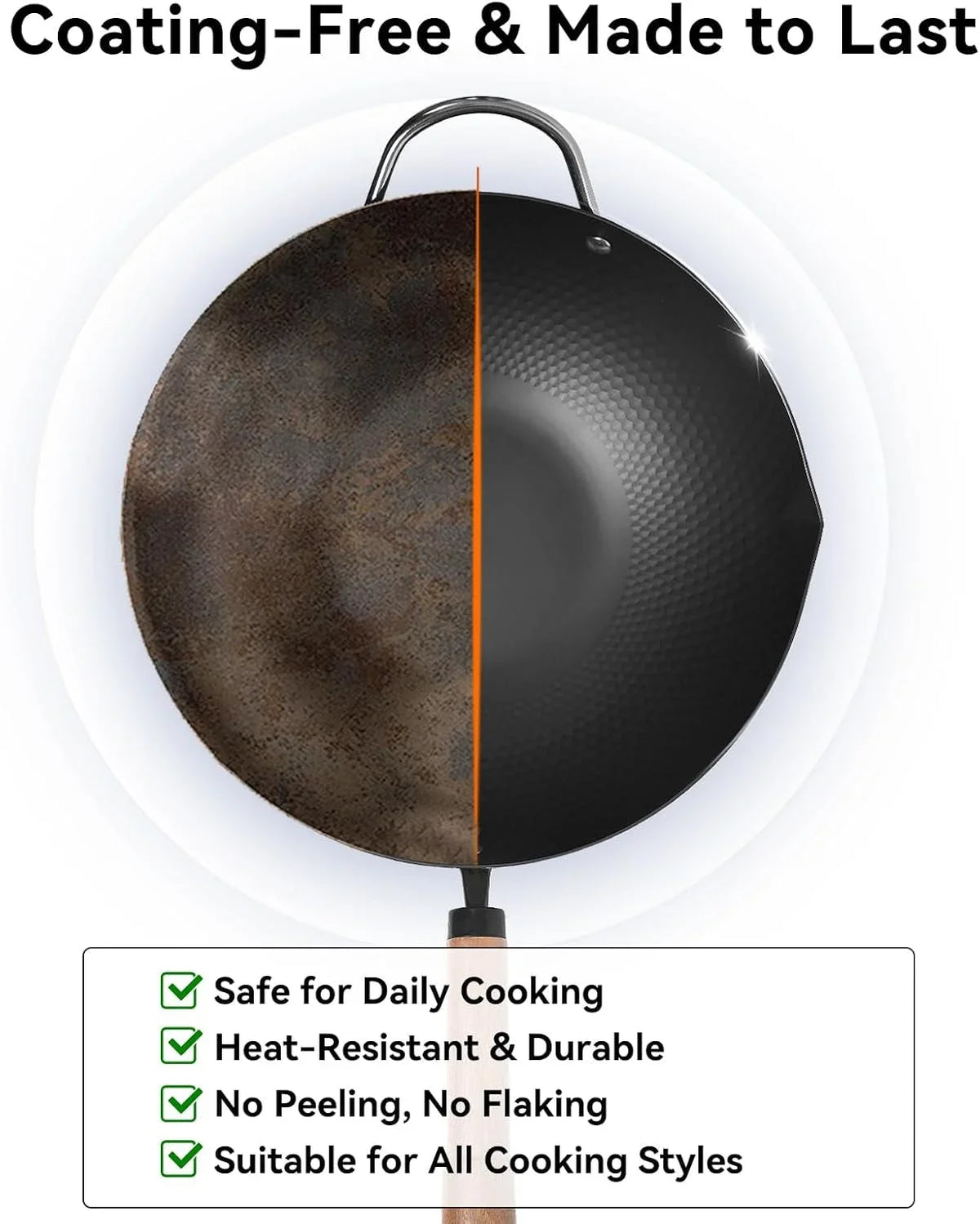 carbon-steel-wok-with-lid-12-6-hammered-stir-fry-pan-with-helper-handle-iron-spatula-thickened-heavy-duty-flat-bottom-wok-for-induction-electric-gas-stoves-metal-utensil-safe