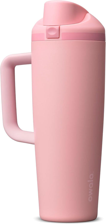 Owala Freesip Tumbler Stainless Steel Water Bottle 30 Oz Rose Quartz1